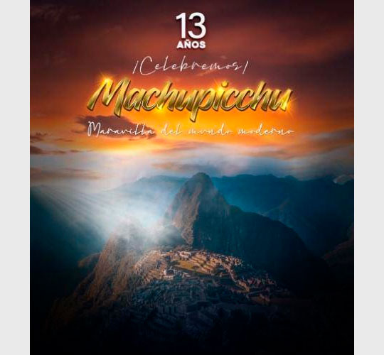Afiche de aniversario de Machu Picchu