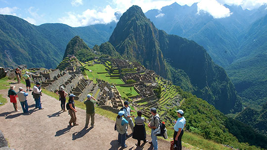 Turistas en Macchu Picchu